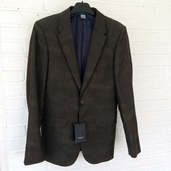 Paul Smith Other - Paul Smith Plaid Camo Effect Wool Blazer 36 NWT